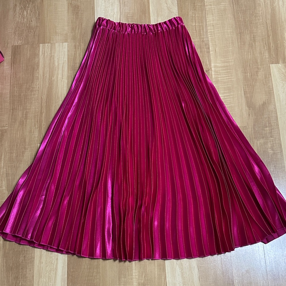 Anne Klein Vibrant Pink A-Line Skirt